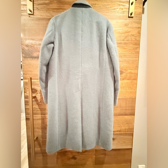 Todd Snyder Light Blue Double-Breasted Light Boucle Italian Wool Overcoat NWT - Picture 7 of 12